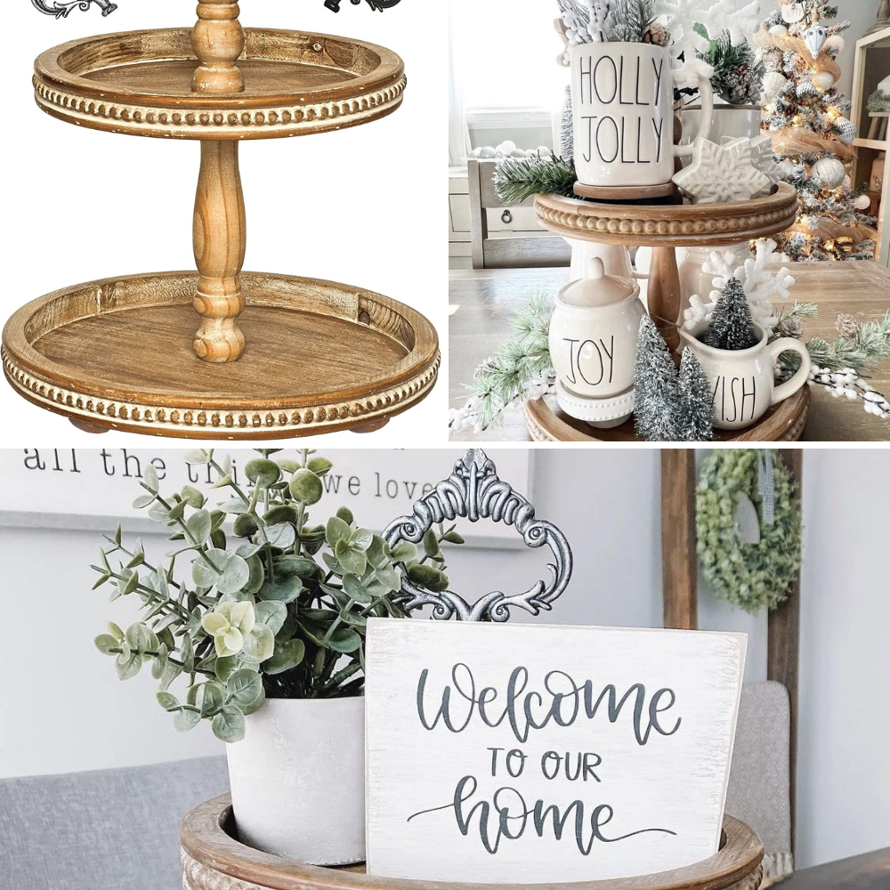 Beautify Your Home with Winter Tiered Tray Décor